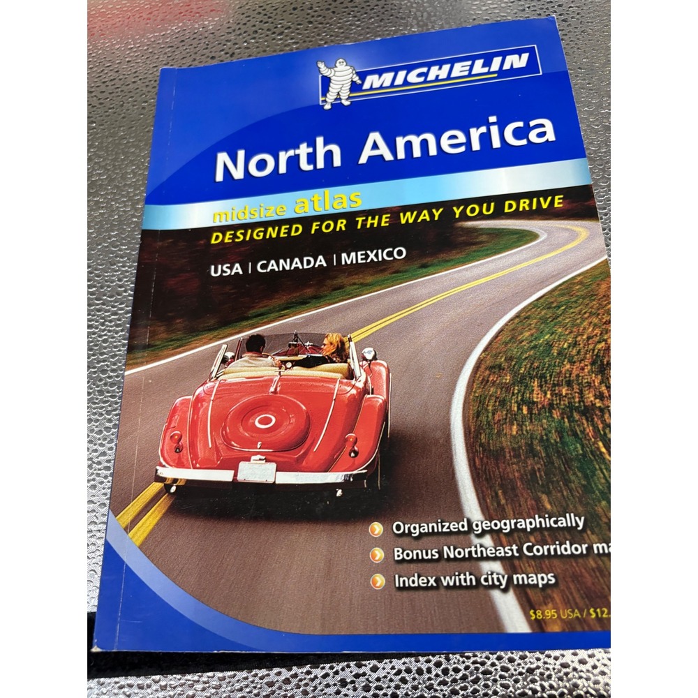 Michelin North America Midsize Atlas USA Canada Mexico Road Map Travel Guide
